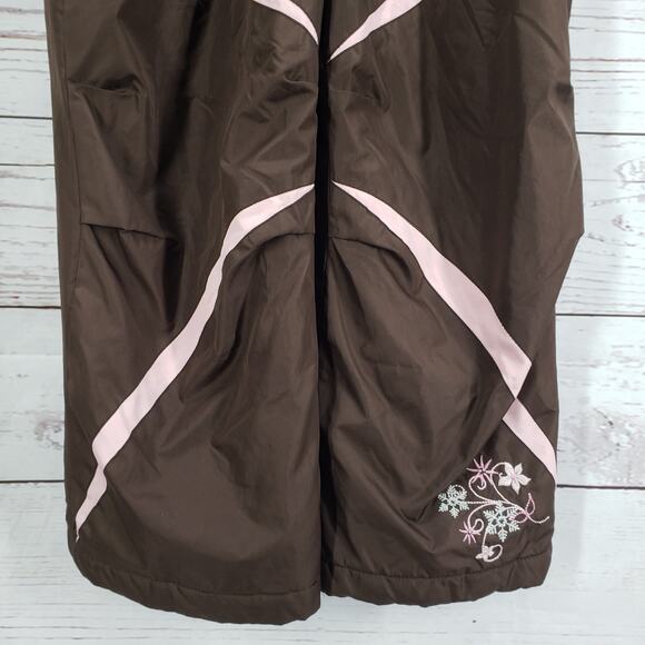 Zero Exposure Girls Brown Snow Ski Bib Overall Pants Size L 6X - Picture 4 of 16